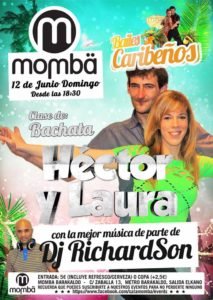 Clase de Bachata con Hector Lopez y Laura Rebolledo en Momba